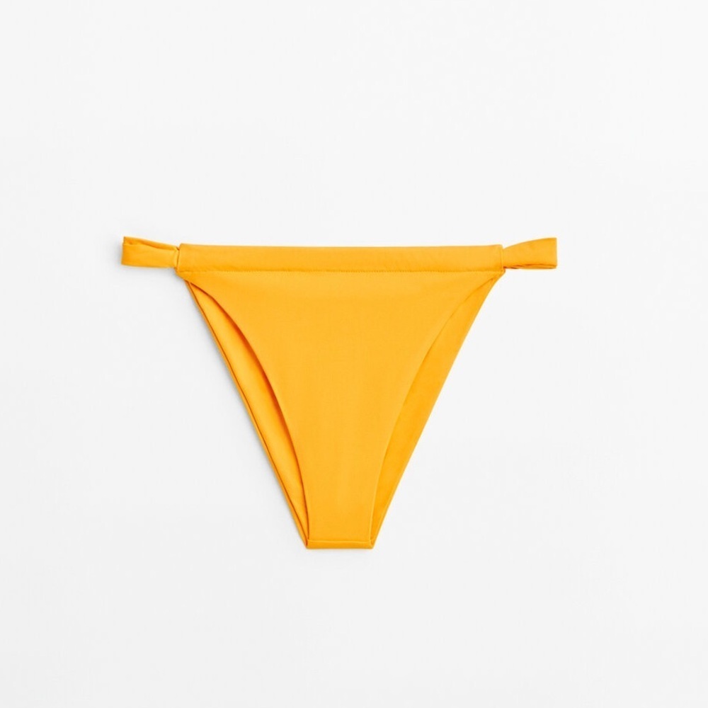 NWT. Massimo Dutti Tangerine Adjustable Bikini Bottoms. Size L.